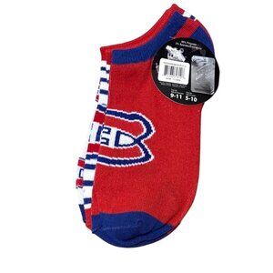 NHL Montreal Canadiens Ladies Ankle Socks 3-Pack Size 9-11 Polyester/Spandex